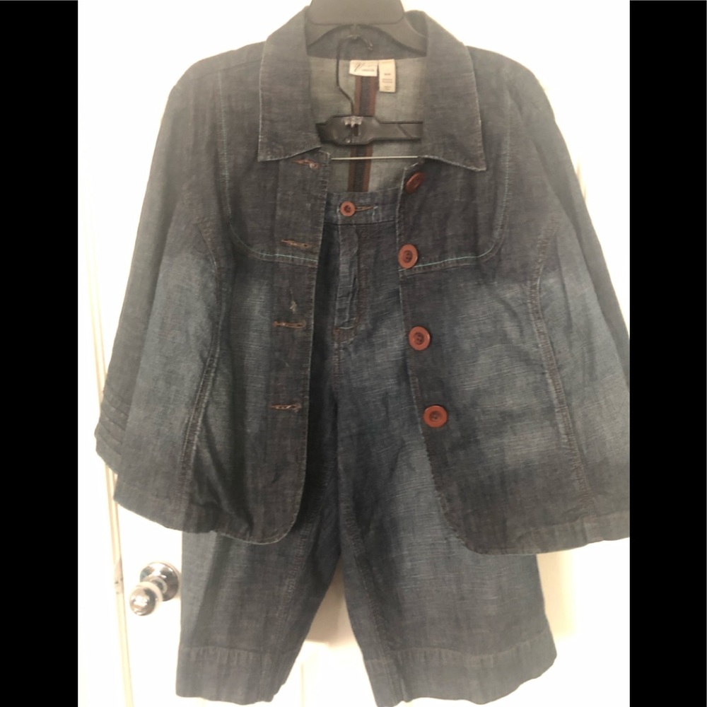 Blue Jean Jacket and Shorts(Knee Length)